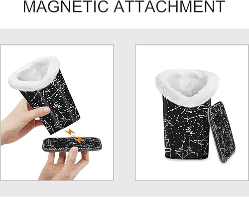 Miniatura 83 de Fintie Soporte para anteojos forrado de felpa con base magnética, estuche de cuero vegano prémium para lentes