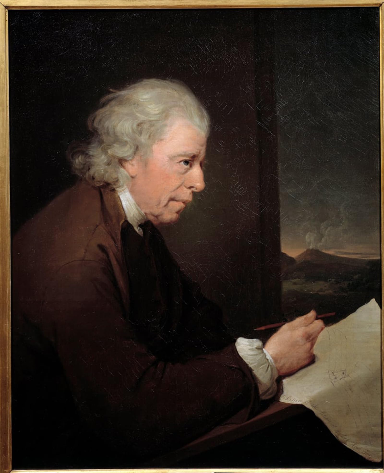 POSTERIIk Vintage Classic Picture Landscape Artwork Portrait of the Watchmaker Geologist and Physicist Whitehurst by Wright of Derby Portrait Canvas Painting for Office Home Decor 60x90cm