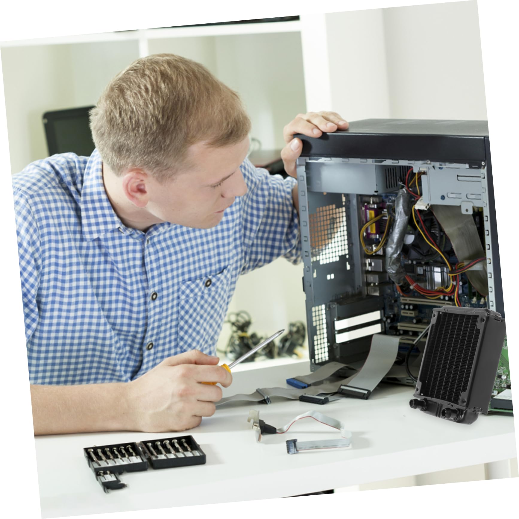 SHINEOFI 2 Pezzi Raffreddamento Computer Dissipatore per Scambio Calore Facile Installazione per Ottimizzare Performance e Temperatura