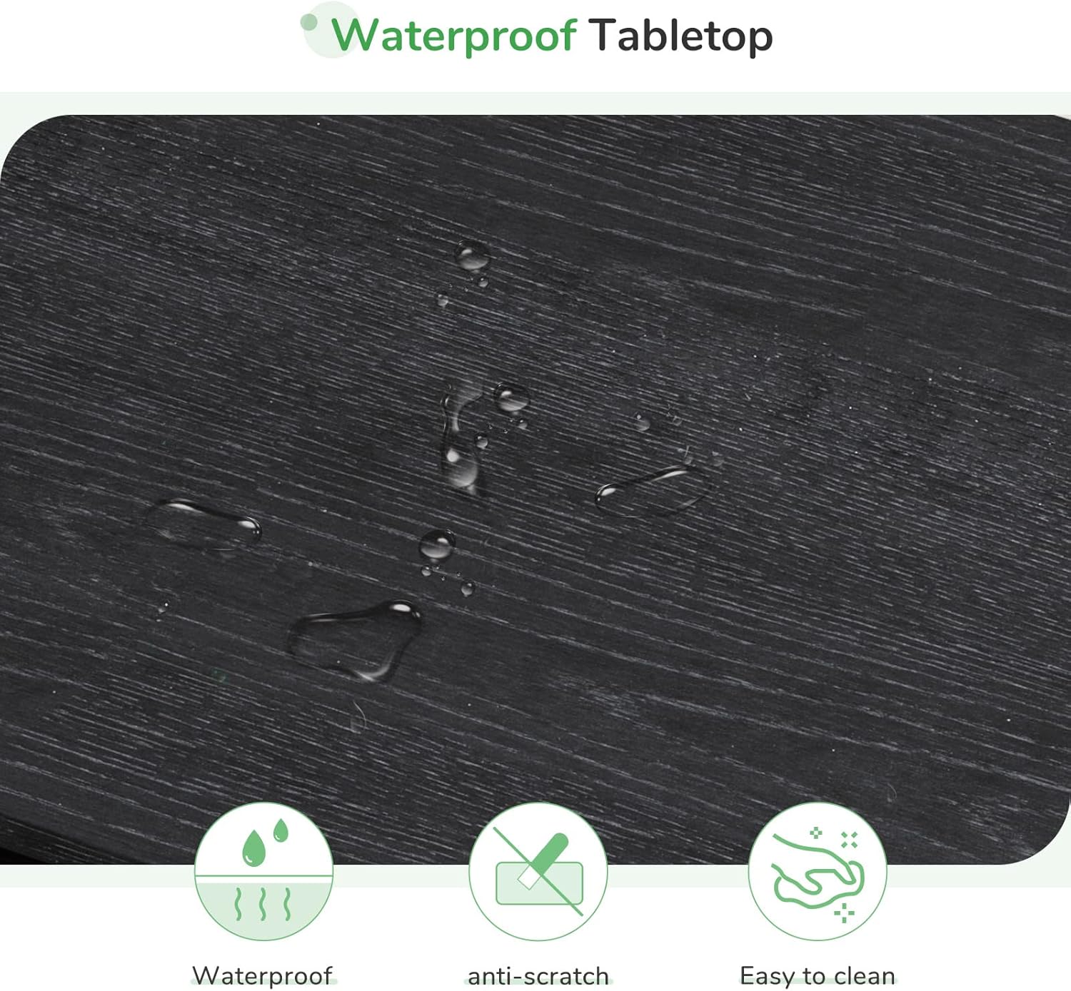 Novilla Coffee Tables for Living Room Modern Farmhouse Wood Center Table with Storage Shelf Metal Frame,N Leg Design, Black