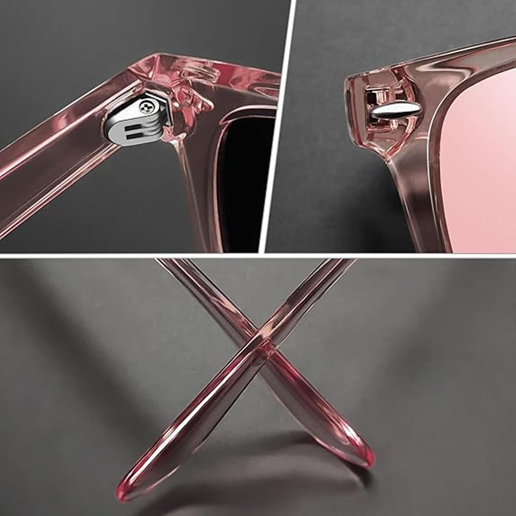 Joopin Occhiali da Sole Uomo Donna Polarizzati Classici Quadrati UV400 Protezione per Guida Pesca Guidare Golf Retrò Anni 80 Design Sunglasses