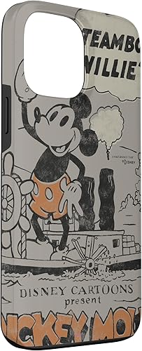 Miniatura 63 de Funda para iPhone 11 Pro Max Disney 100 Mickey Mouse Steamboat Willie Sound Cartoon D100