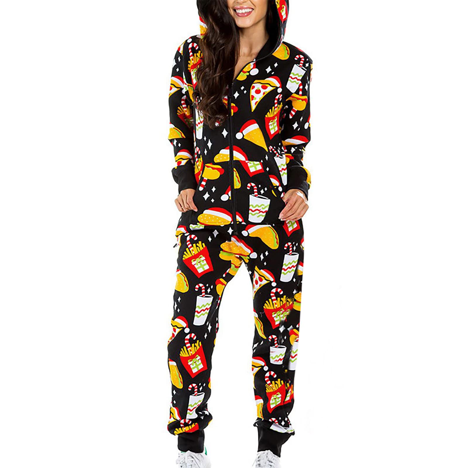 Ctreelasexy Christmas Pajamas For Women Funny Graphic Sleepwear