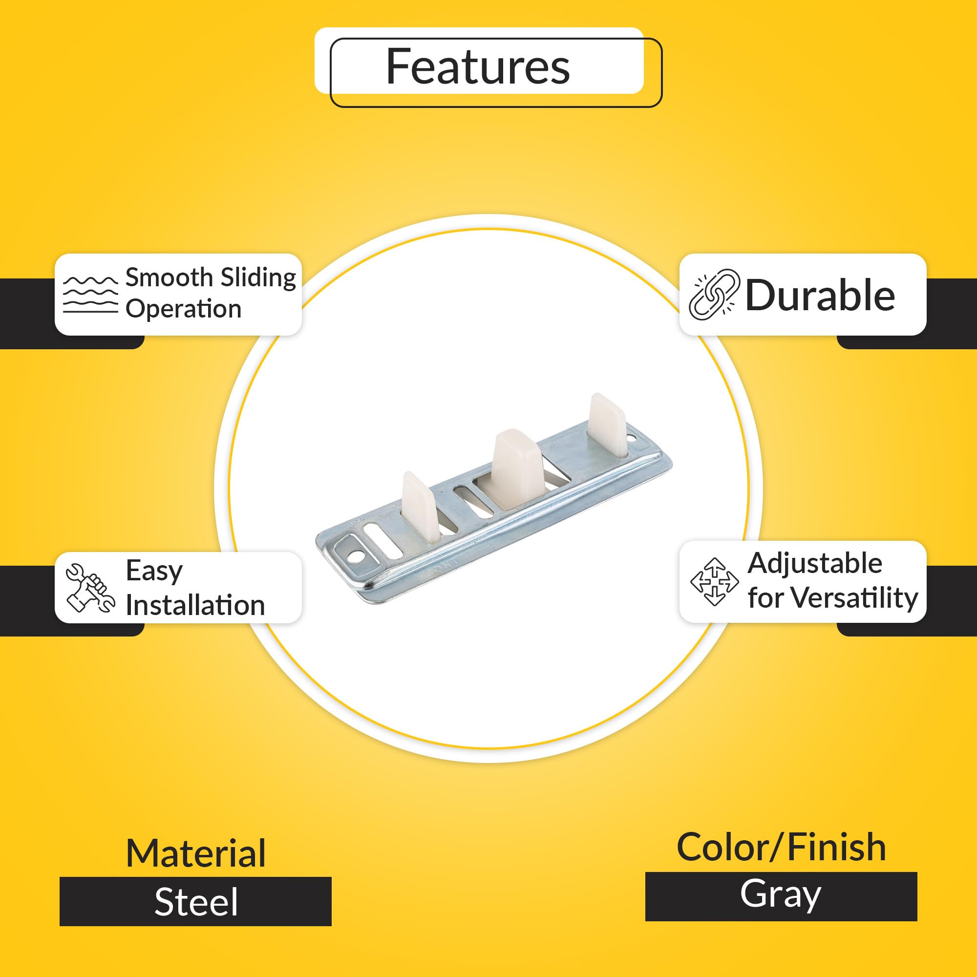 Amazon.com: 8-209-4 Bypass Floor Guide Adjustable Gray - Pack of 4