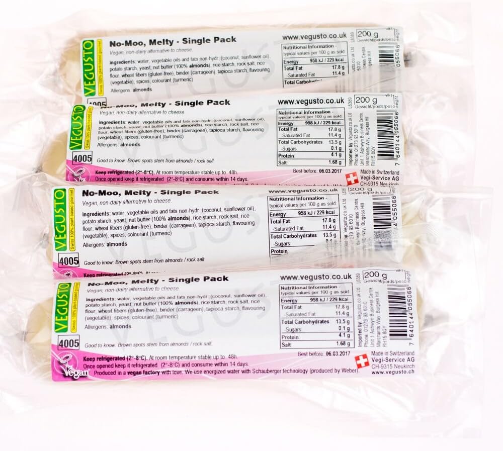 Vegan Dairy-Free Melty Vegan Vegusto Cheese (4x200g)
