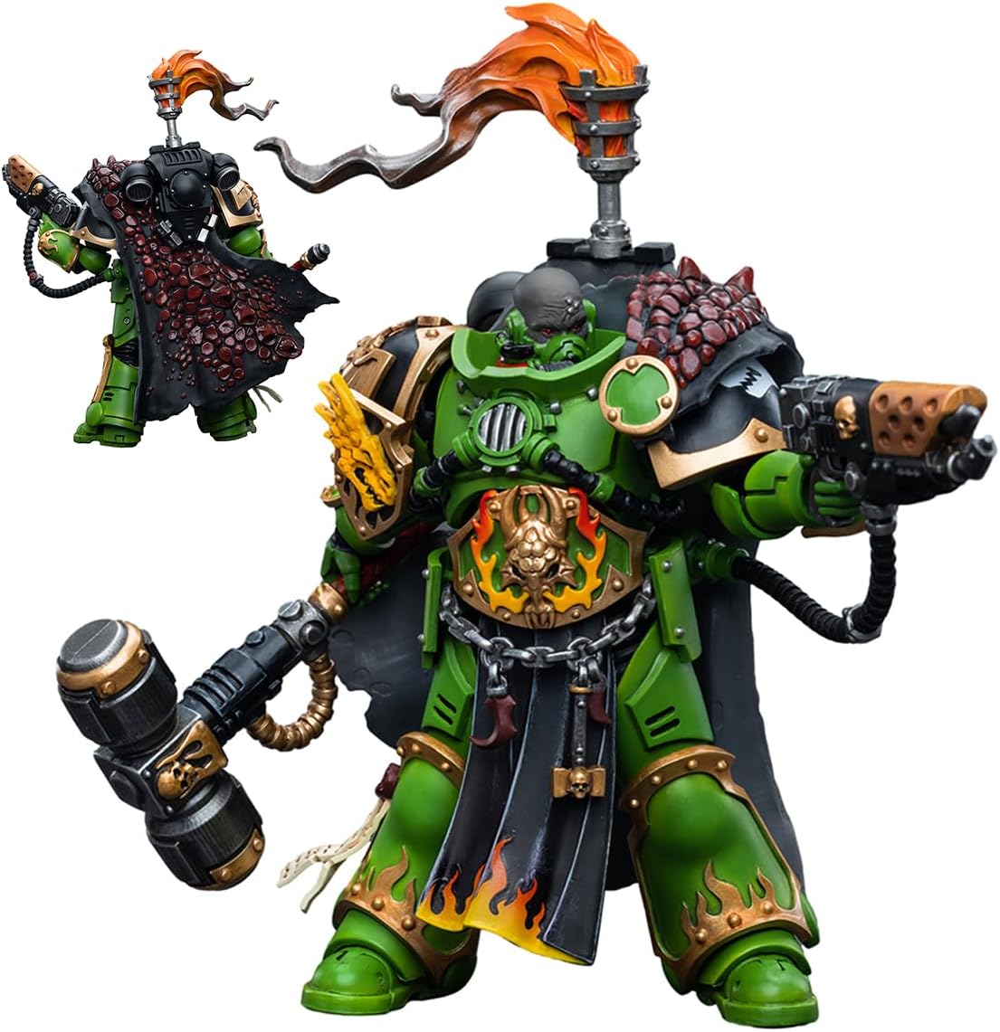 JOYTOY 1/18 Warhammer 40,000 Action Figure Salamanders Captain Adrax Agatone Collection Model (5 inch)