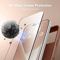 Vista 1143 de GONEZ Funda de silicona para iPhone 15 Pro Max, compatible con Magsafe, protector de cámara + protector de pantalla, forro de microfibra suave Negro