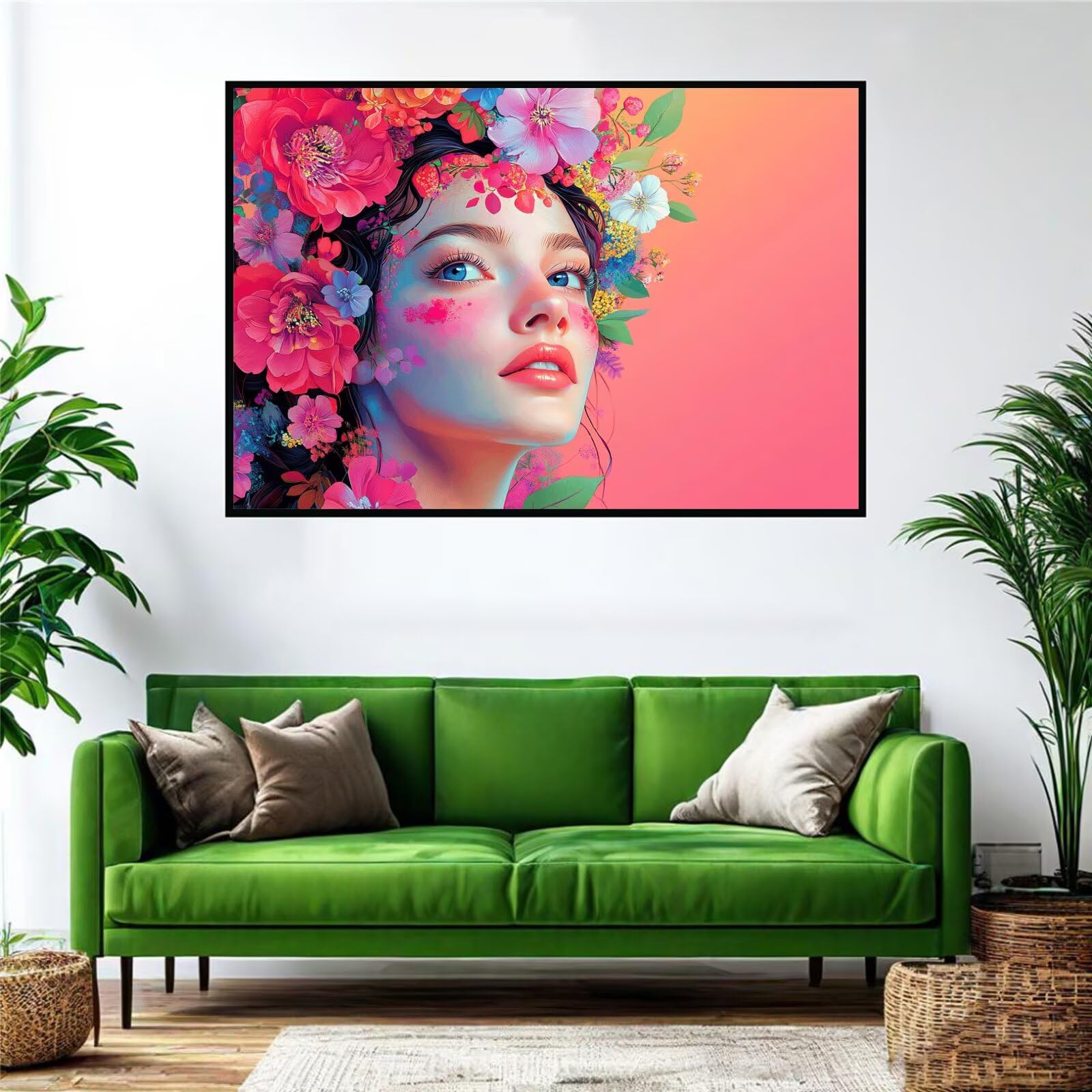 Frau Puzzle 5000 Teile Erwachsene Klassische Puzzles Blume Jigsaw Anspruchsvoll Impossible Schwer Pädagogisches Spielzeug Kinder Holzpuzzlem Groß Puzzlespiel Geeignet für alle Altersgruppen P-634