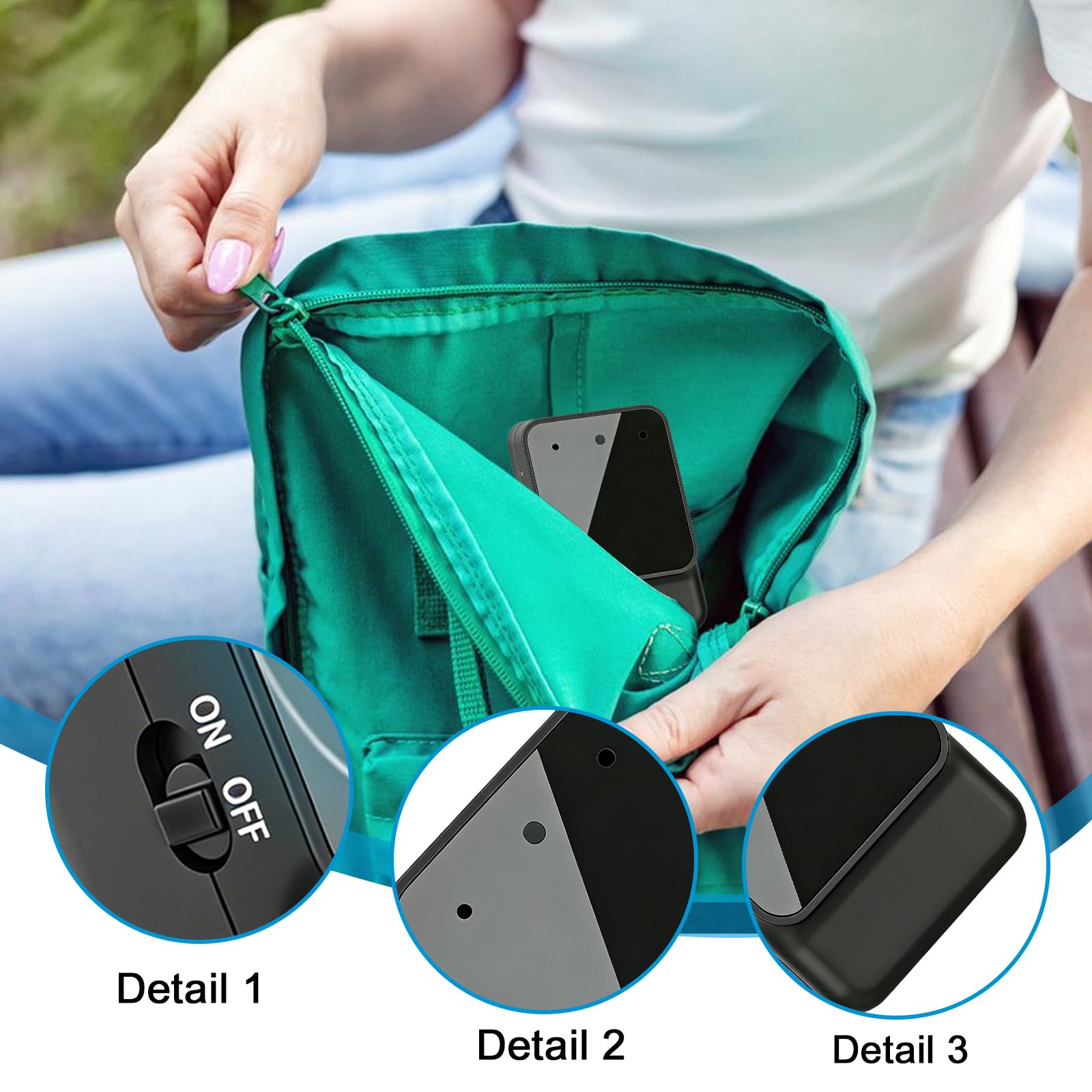 Registratore vocale da 64 GB, mini dispositivo di ascolto spia con cancellazione del rumore, registratore vocale One Touch, registratore vocale ricaricabile, USB, spionaggio con cuffie per interviste