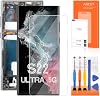 Samsung Galaxy S22 Ultra 5G スクリーン交換用OLED Samsung S22 Ultra LCD Display SM-S908B SM-S908U LCD デジタイザー タッチスクリーン 交換用アセンブリ グリーン フレーム付き指紋をサポート
