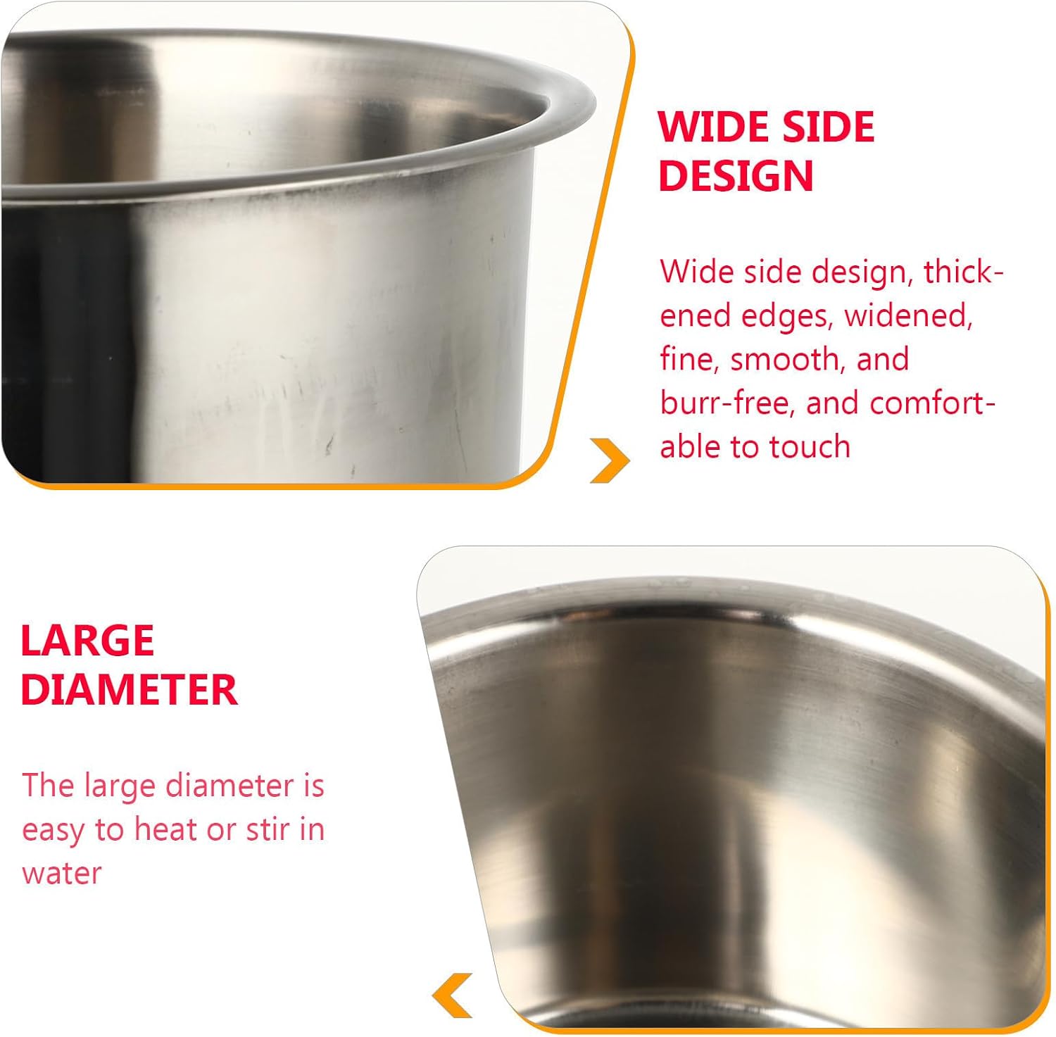 Stainless Steel Soap Melting Pot with Long Handle for Handmade Use