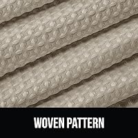 Vista 4 de GORILLA GRIP Waffle Shower Curtain, Thick Weighted Fabric, 72x78, Wrinkle and Rust Resistant, Classic Hotel Quality Design, Heavy Duty Long Curtains