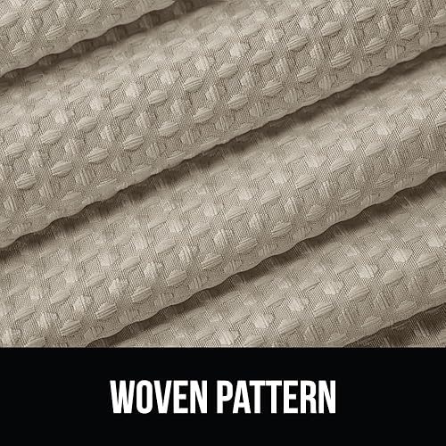 Miniatura 4 de GORILLA GRIP Cortina de ducha de punto gofre, tela gruesa con peso, 72 x 78 pulgadas, resistente a las arrugas y a la oxidación, diseño clásico de