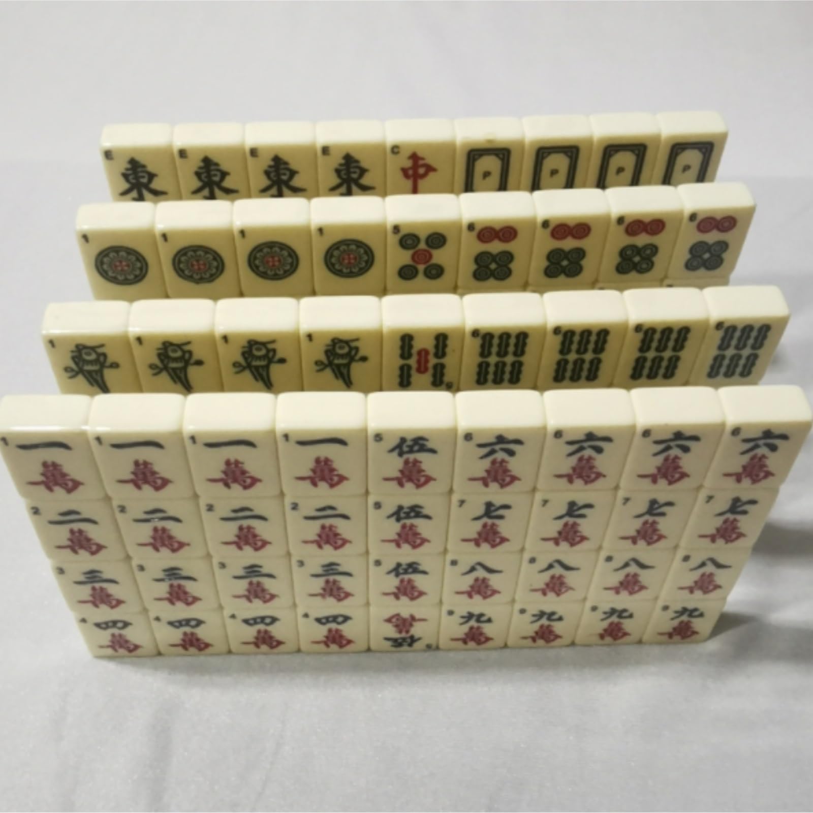Chinesisches Mahjong MahJongg-Fliesen-Set, Chinesische Nummerierte Fliesen, Mahjong-Set, Traditionelles Chinesisches Mahjong-Set Mit 144 Fliesen Für Familie Reise Spiel(30mm)