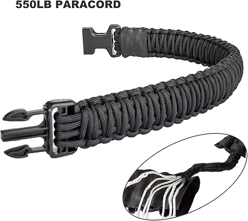 Miniatura 5 de 550 Paracord correa de 2 puntos para rifle con almohadilla para hombro, ajustable, largo: 66 pulgadas
