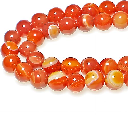 Miniatura 148 de MJDCB Natural Multicolor Volcanic Lava Stone Round Loose Stone Beads DIY for Jewelry Bracelet Making 15" (6mm, White)