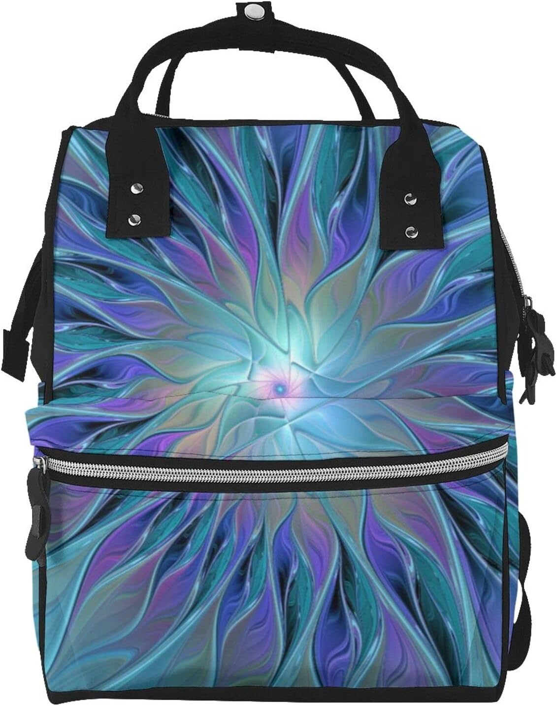 Delicate Tension Diaper Bag Backpack for Women, Large Capacity Waterproof Travel Bag with Stroller Straps