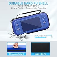 Vista 4 de RHOTALL Carrying Case for Nintendo Switch Lite,Shockproof Portable Accessories Bundle Travel Bag,TPU Case Cover with Screen Protector,10 Thumb Grips