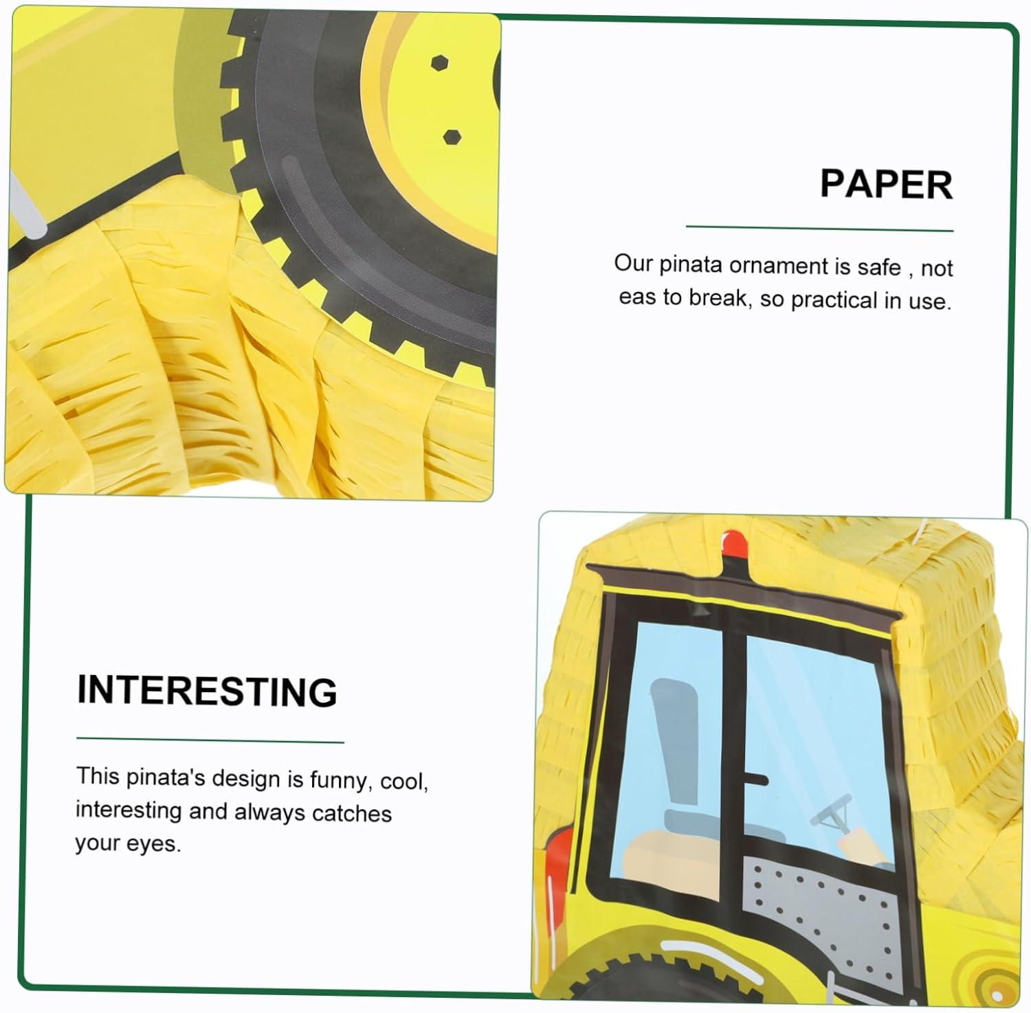 Alipis Birthday Party Excavator Construction Car Decoration for Boys and Girls Parties Fun Game Photo Prop for Construction-themed Celebrations