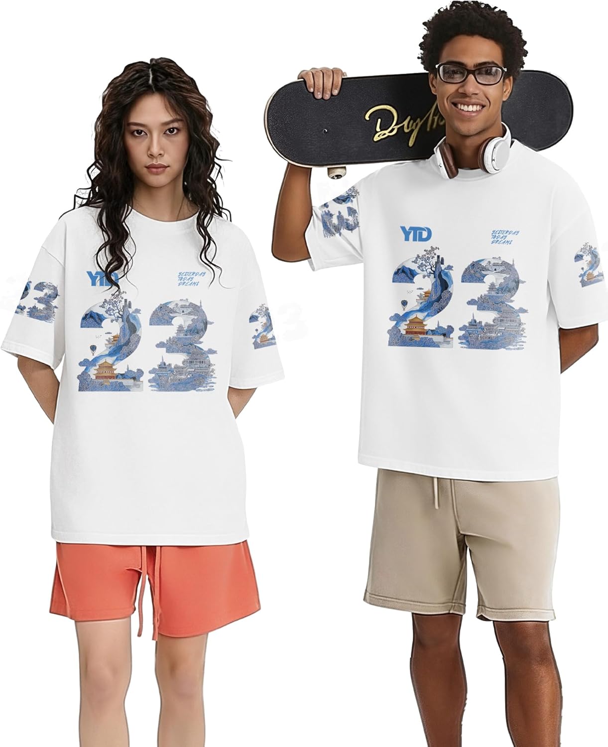 YTD Unisex Valentine's Day T-Shirt - 23" Print Mens Graphic T-Shirts Short Sleeve, Versatile Gift for Men Women (XS-XXL) - Image 2