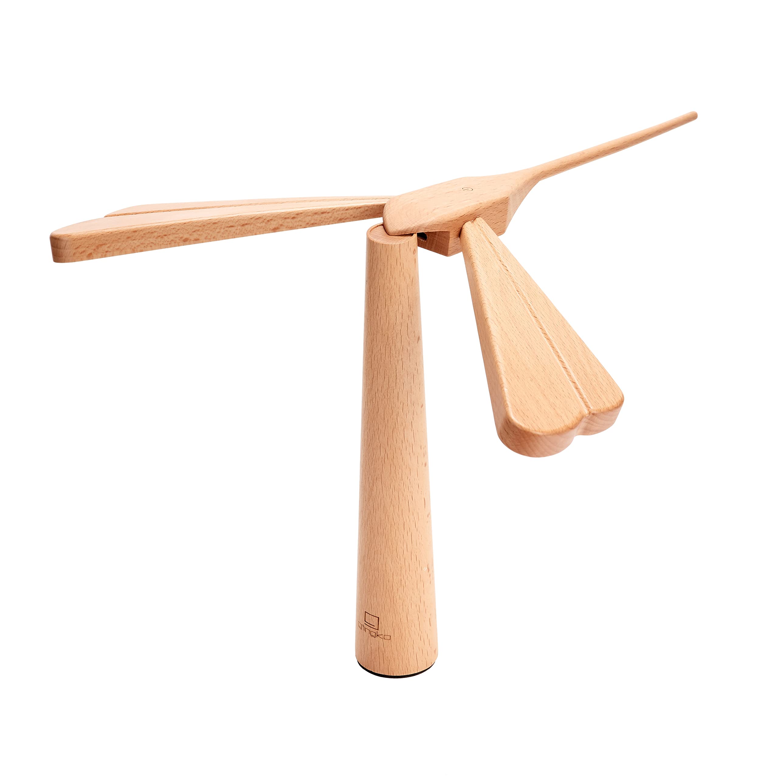 Gingko Design LED Dragonflight Balance Desk Lamp with 4 Colour Temperature Lighting Mode, Long Lasting Rechargeable Battery, USB Charging, sculptural Lighting, FSC Certified Wood (Maple), G023