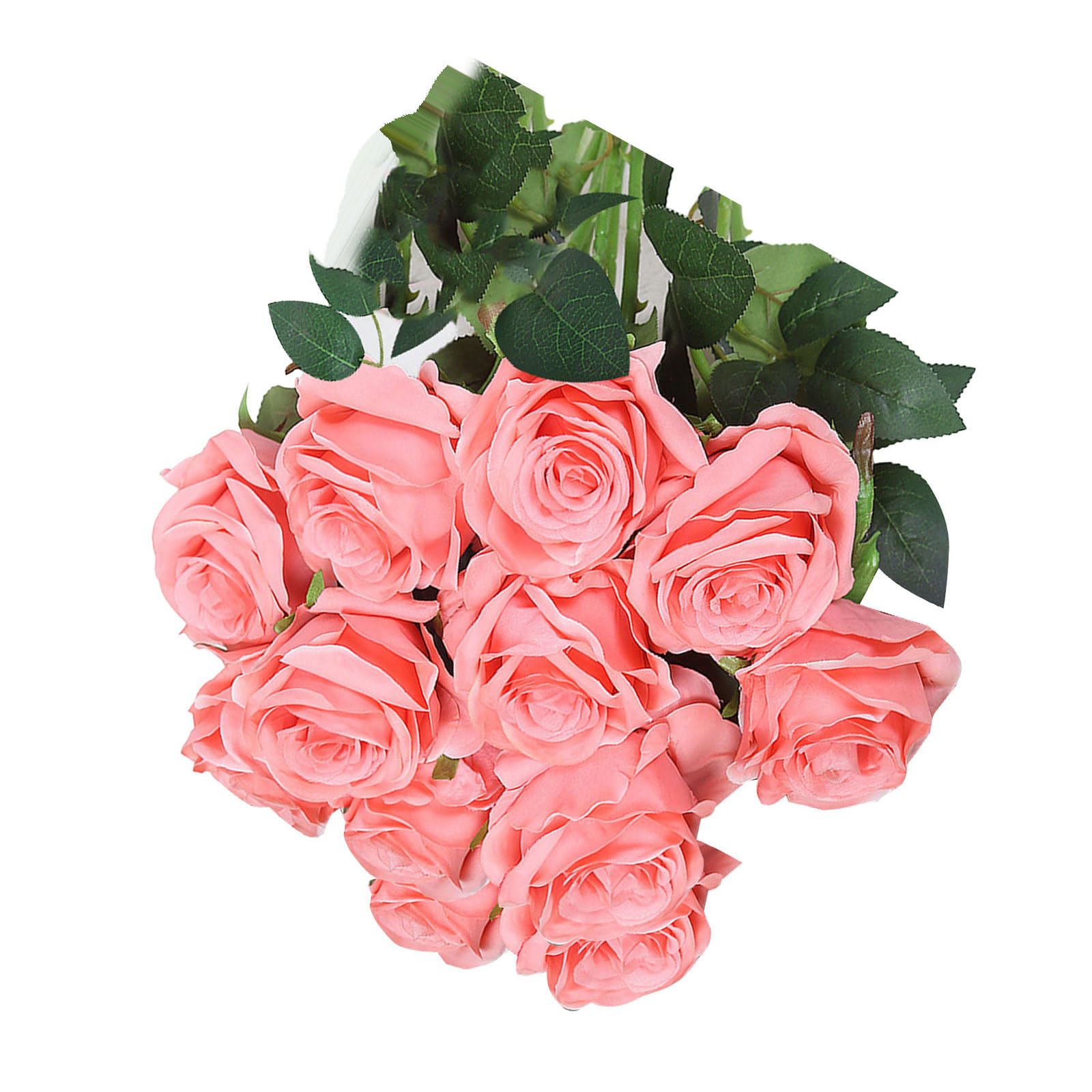 OSNIYAW 12Pcs Artificial Rose Bouquets Wedding Flower Arrangement for Wedding Ceremony Party Decoration Flower Decoration
