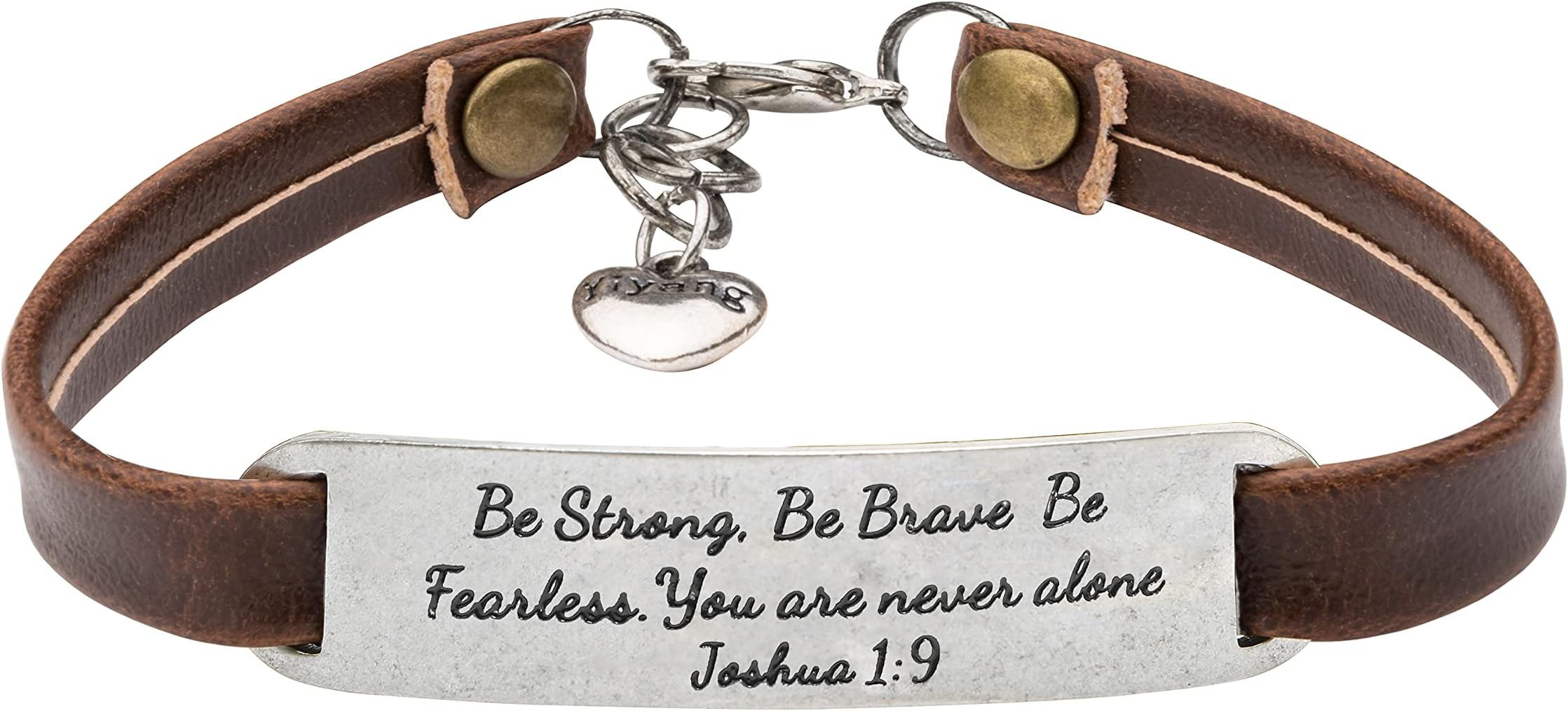 UNQJRY Leather Bracelet for Women Teens Christian Engraved Ornament Jewelry Gift Inspirational Vintage Stretch Religion Bible Verse Christmas Gifts