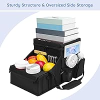 Vista 5 de Car Organizer for Front Seat Organizer and Storage, Collapsible Car Caddy, Passenger Seat Organizer with Partitions & Cup Holders, Car Organization