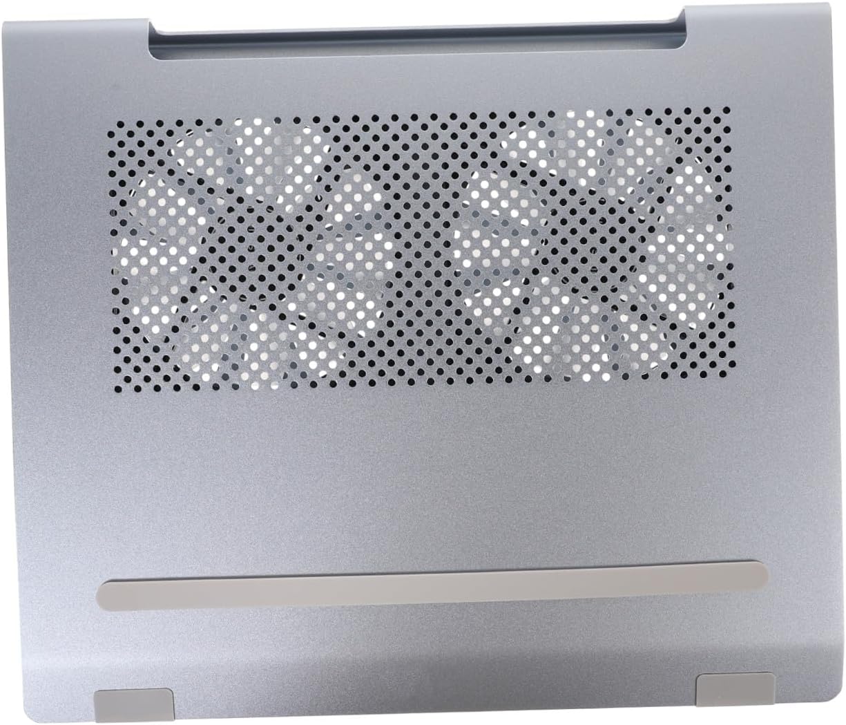 Laptop Cooler Cooling Pad with LED Fan Aluminum Alloy Stand for Laptops to 17.3 Inch, USB Quiet Notebook Cooler Ventilated Base in Gray for Home and Office Use
