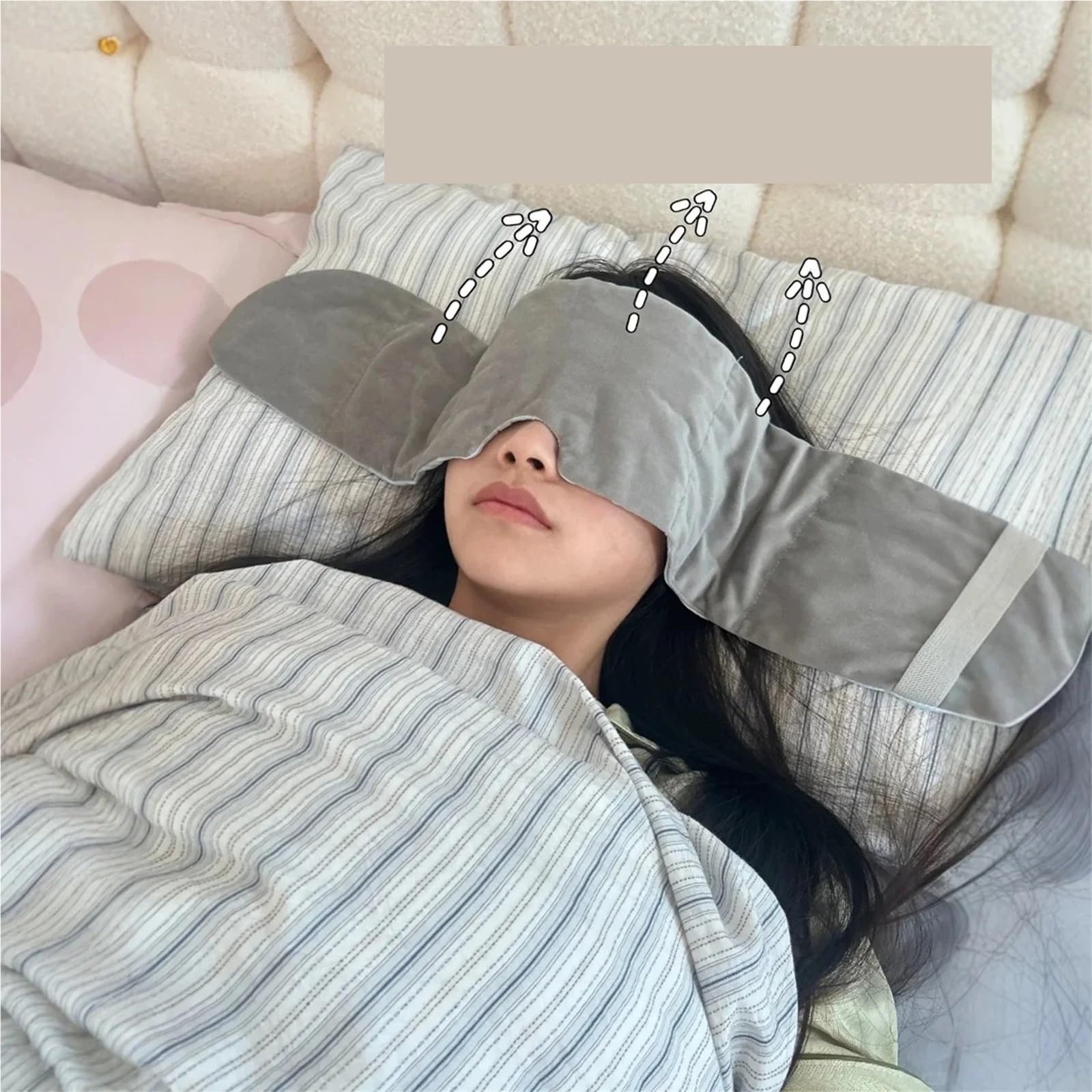 Maschera Oculare Peso Maschera for gli occhi a gravità for tutte le posizioni del sonno, perfetta for i viaggi in ufficio, allevia l'affaticamento da insonnia