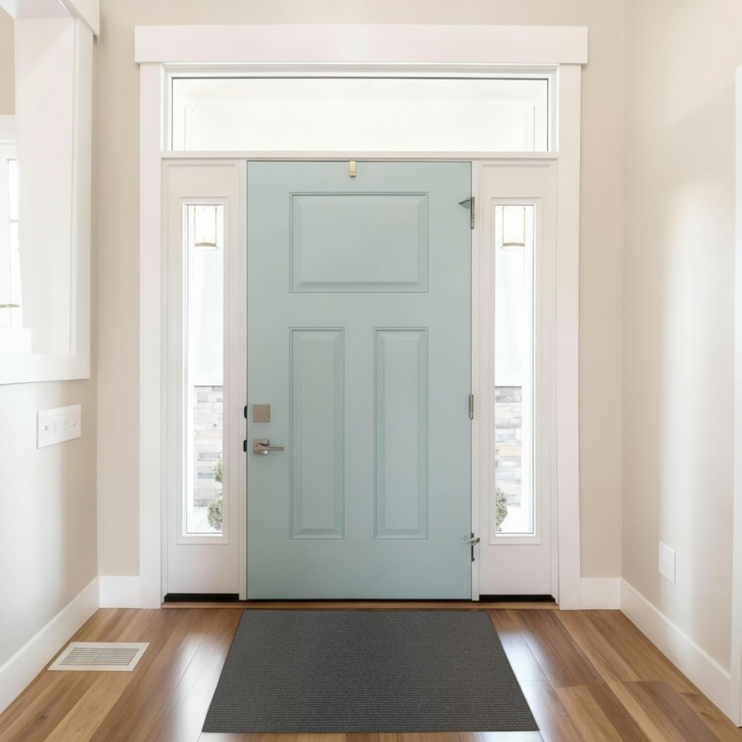 iCustomRug Ribbed Entryway Door Mat – 3'x8' Brown, Indoor/Outdoor, Non-Slip TPR Rubber Backing, Low-Profile All-Weather Carpet, Non-Shedding & Easy Care, Utility Rug Ideal for High Traffic Areas