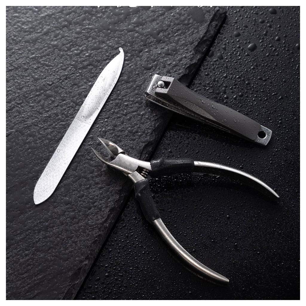 Coupe-Ongles Dames et Coupe-Ongles Hommes 3 pièces Set Pédicure Ongles en Acier Inoxydable Clippers Ensemble d'outils ménagers Ongle Couteau (Argent) Art Ongle