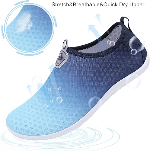 Vista 3 de Zapatos de agua Spesoul para mujer y hombre, transpirables, de secado rápido, suaves, estilo pies descalzos, para senderismo, natación, playa, surf