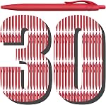 Aozora Pens Bulk 30 Pack Click Pens No Bleed Wholesale Retractable Ballpoint Pens Medium Point,Smooth Ink Pens for Journaling School Office Supplies 1.0MM (Orange Ink)