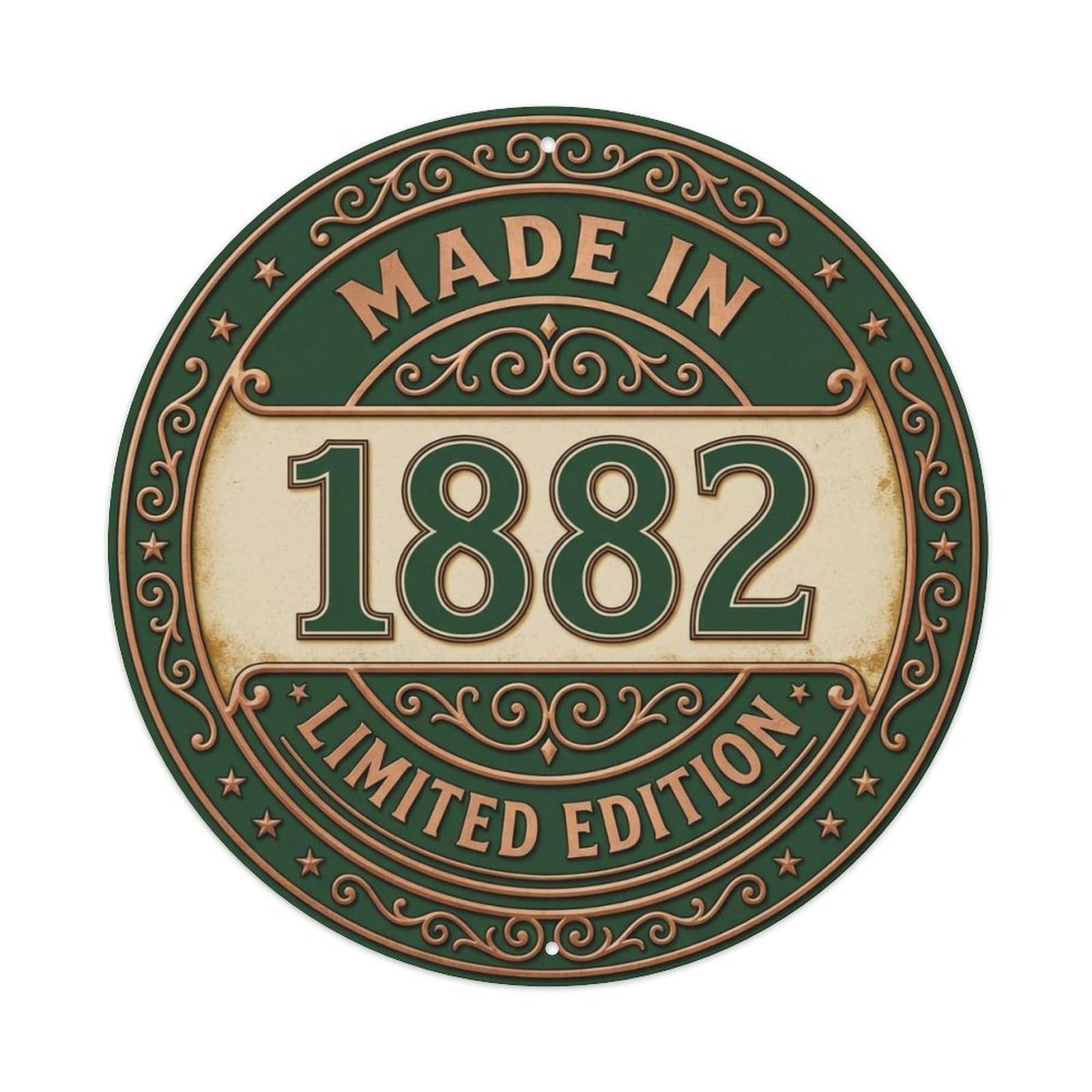 Okahys 8X8inch(20X20cm) Made In 1882 Limited Edition Metal Tin Sign