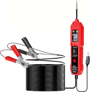 CT03 Power Circuit Tester, 6-24V DC Test Light Short Circuit, Automotive Component Electrical Polarity Identify Continuity Tester, Overload Protection
