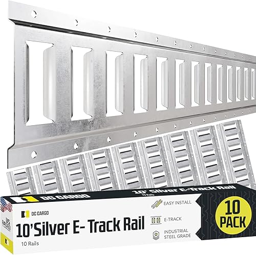 Miniatura 10 de DC Cargo Mall Kit de rieles de amarre E Track de 2 pies (paquete de 4) para garajes, furgonetas, remolques, amarres de motocicleta, montajes de ATV