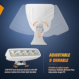 Nilight Marine LED Pods Navigation Lights 2PCS 72W White Flood Beam Ponton Boat Deck Dock Lighting for Night Fishing T-top Stern Yacht Kayak Port Sailboat Trucks Tractors