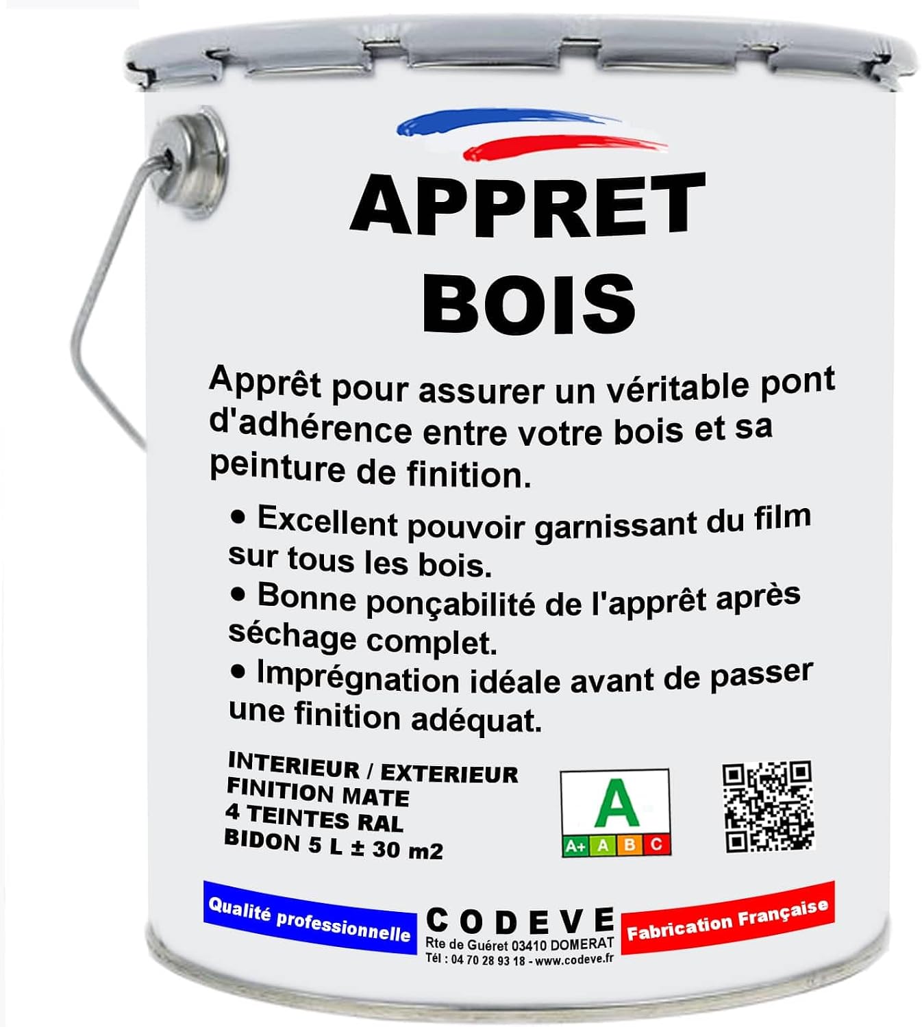 Appret Bois Blanc - 5L - Codève Bois