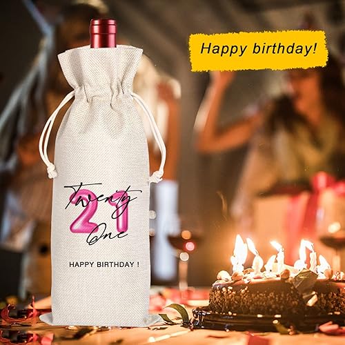 Miniatura 9 de Bolsa de vino de cumpleaños 50  Regalo personalizado de cincuenta para él y ella  Recuerdos de fiesta de 50 cumpleaños 11WB33