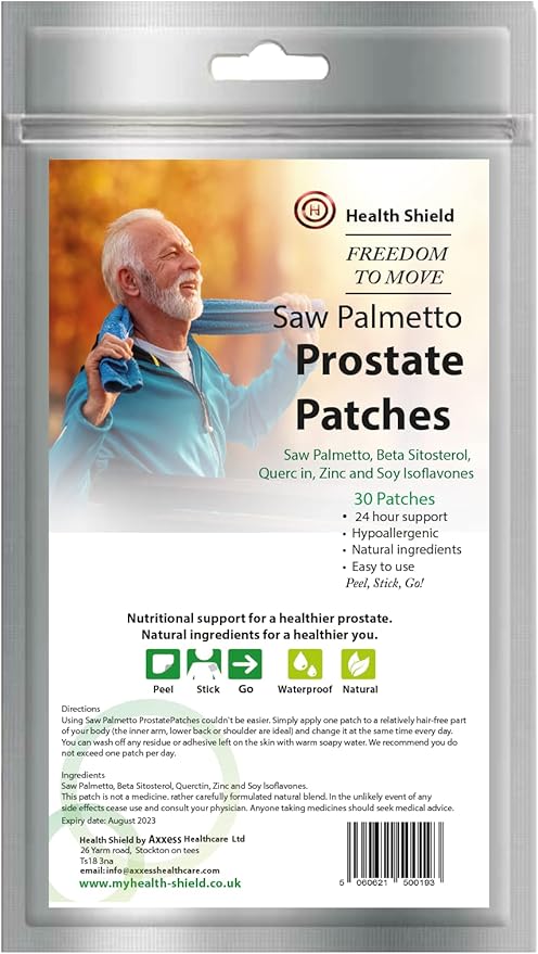 Prostate Patches - Saw Palmetto | 30 Day Supply | Prostate Health