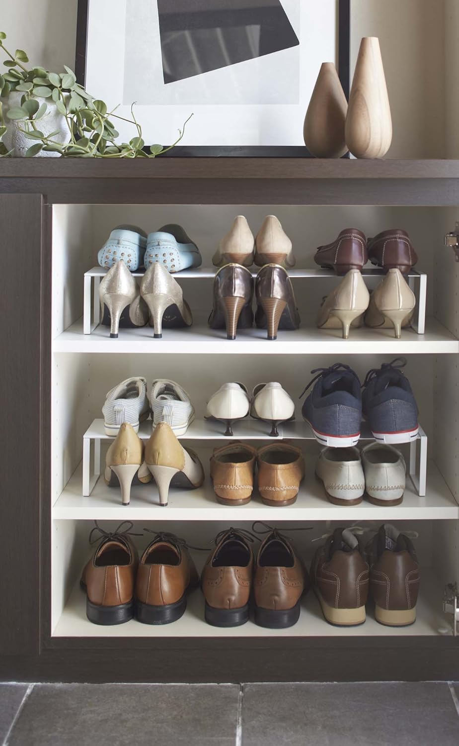 Yamazaki Jingyo 2572 Shoe Rack Elastic Shoe Rack Frame, White