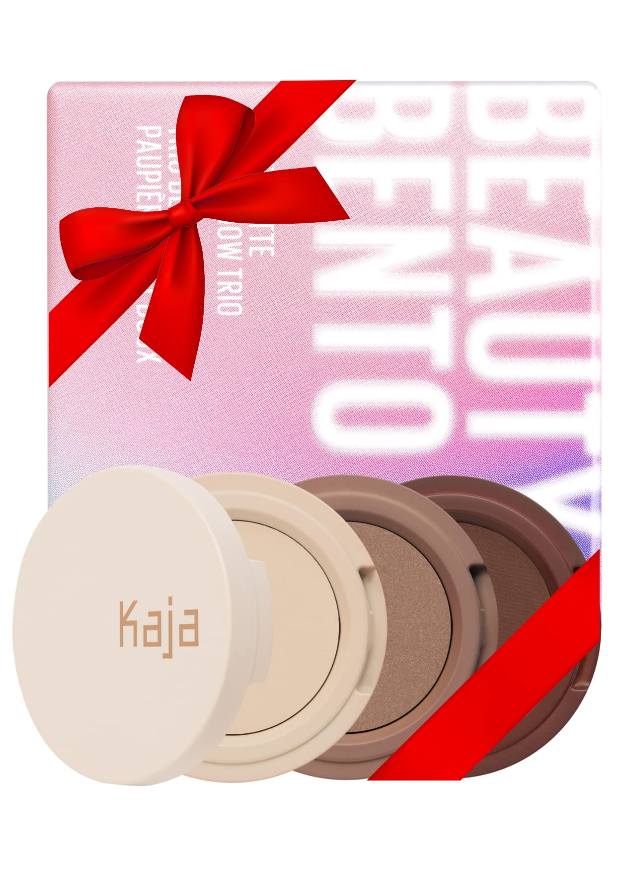 KAJA Beauty Bento Collection| Bouncy Matte Eyeshadow Trio | 14 Neutral Moment - neutral earthy tones | 2019 Allure Best of Beauty Award, Beauty Bento | Cruelty free, K-Beauty Mini Palettes