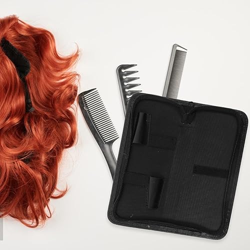 Miniatura 5 de 1 pieza de tijera bolsa bolsa pu rack salonblack compacto profesional cuero almacenamiento peluquería uso peluquería uso peluquero hogar tijeras