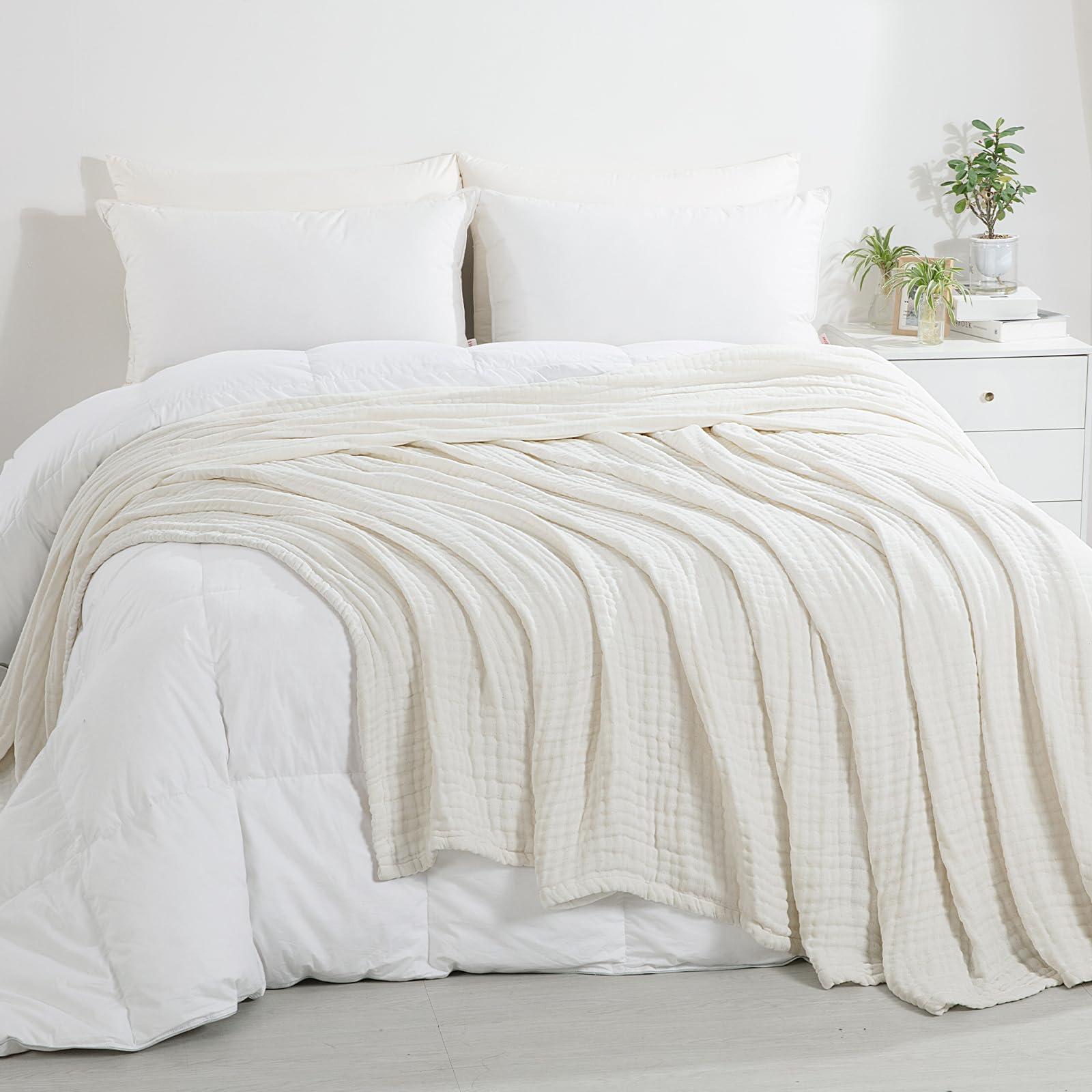 BALAPET Oversized King 120x120 Muslin 100 Cotton Blanket