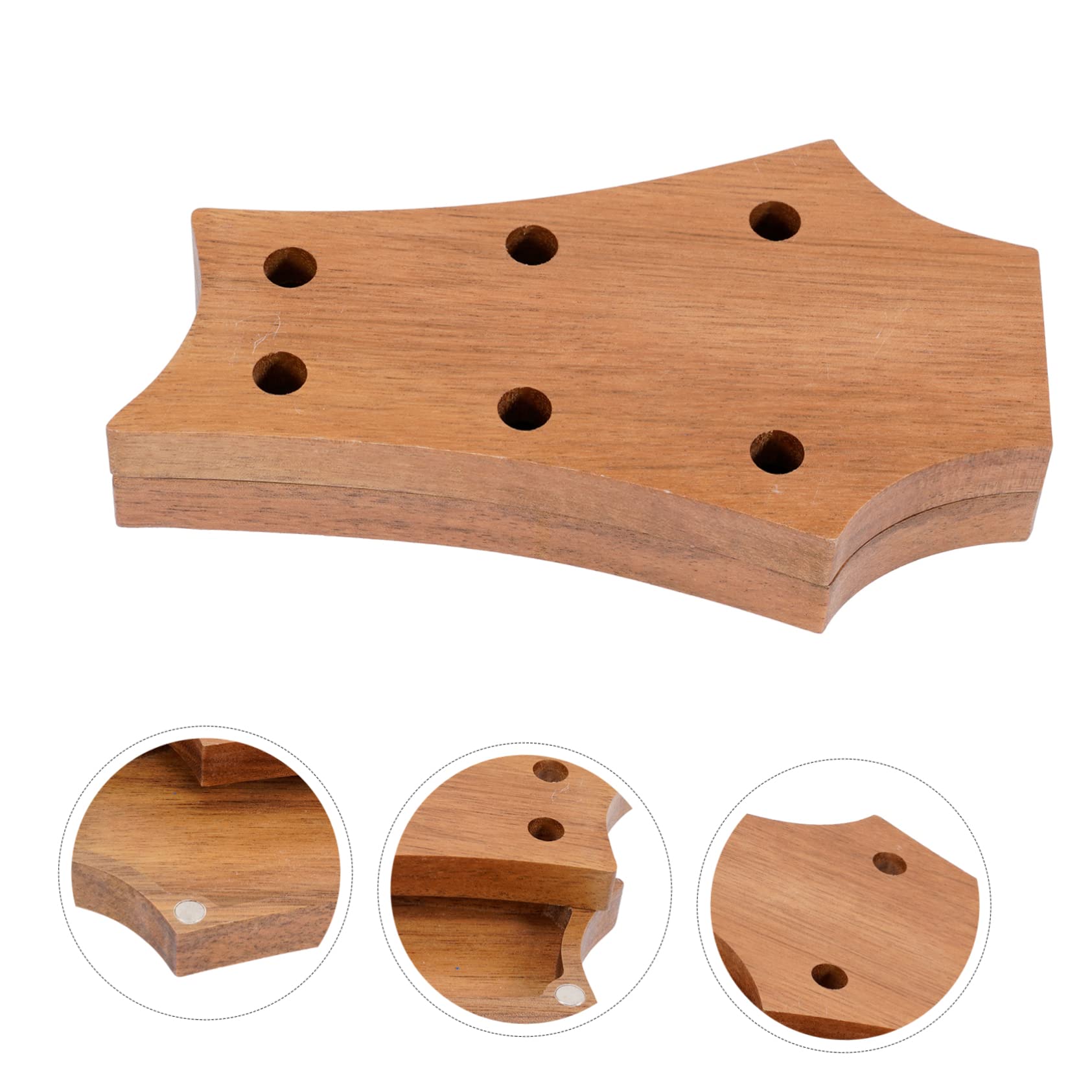 ibasenice 2stücke Guitar Plectrum Holder Aus Holz Kreative Aufbewahrung Für Gitarrenplektren Gitarrenform Für Musiker Und Zu Besonderen Anlässen
