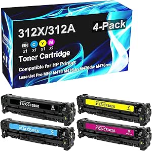 HP TONER NEGRO LASERJET PRO MFP M 476 - 312X PACK 2 - Cartuchos De Tin