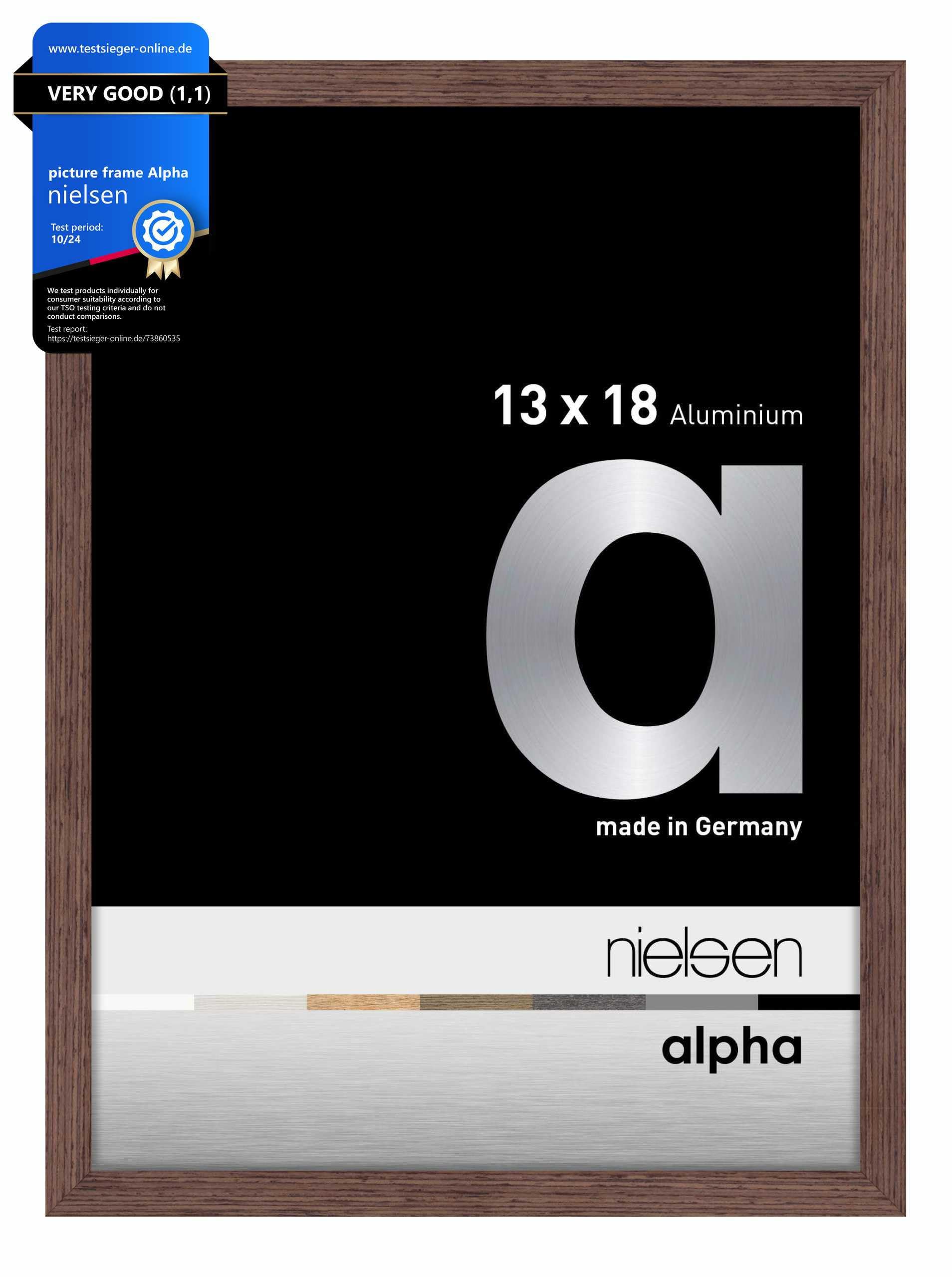 Nielsen Light Wenge Alpha Aluminum Frame, 13X18 Cm,