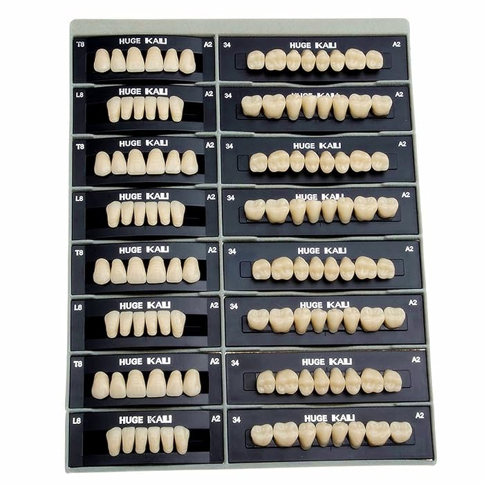 Buy 112Pcs Professional Dental Acrylic Resin Teeth for Dentures T8A2