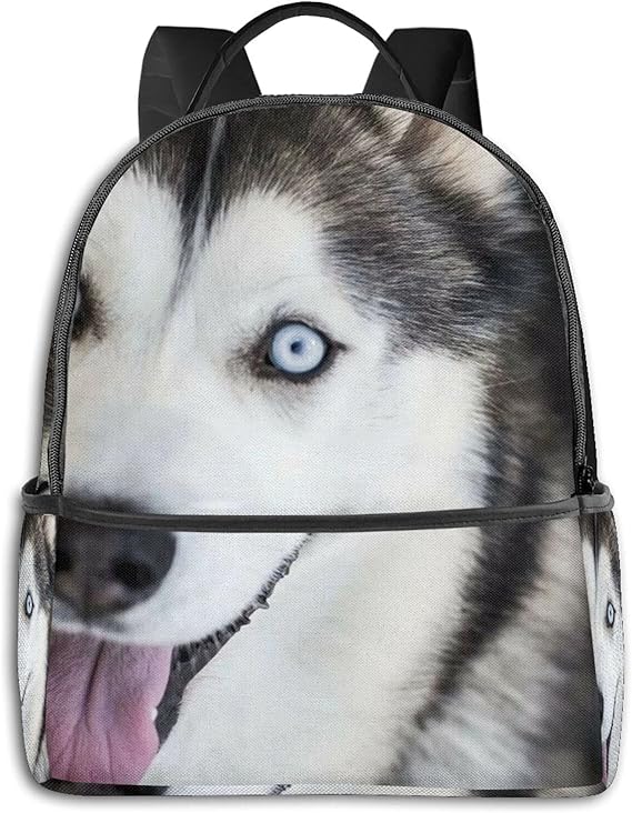 Sled Dog Siberian Husky Alaskan Backpack Casual Travel Backpacks Laptop Bag For Men Women